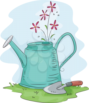Illustration of a Watering Can