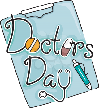 Text Illustration Celebrating Doctor's Day