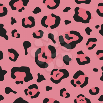 Royalty Free Clipart Image of a Pink Leopard Print