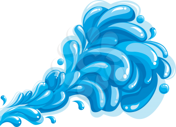 Royalty Free Clipart Image of a Wave Splash