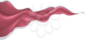 Royalty Free Clipart Image of a Red Wave
