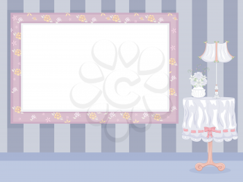Frame Illustration with a Shabby Chic Theme