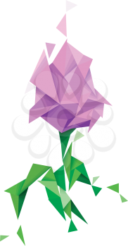 Illustration of an Abstract Tulip Geometric Design