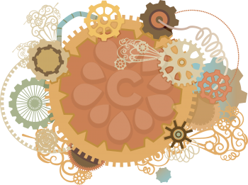 Illustration of Common Cogwheels Frame Design