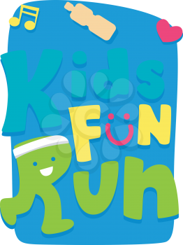 Typography Illustration of a Fun Run Poster