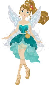 Illustration of a Teenage Girl Dressed as a Cute Fairy