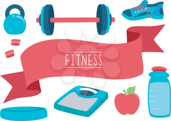 Illustration Featuring Fitness Related Elements