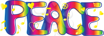 Royalty Free Clipart Image of the Word Peace