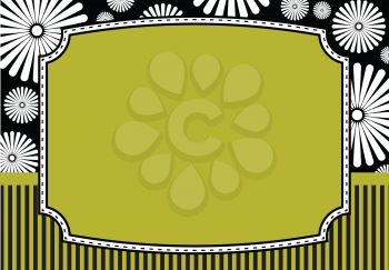 Royalty Free Clipart Image of a Flower Frame