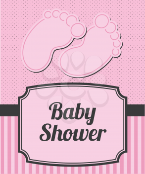 Royalty Free Clipart Image of a Baby Shower Invitation