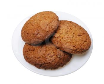 Royalty Free Photo of Cookies on a White Plate