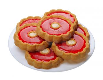 Royalty Free Photo of a Plate of Festive Cookies With Jelly
