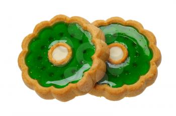Royalty Free Photo of Festive Cookies With Green Jelly