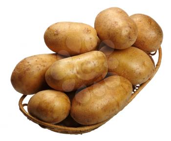 Royalty Free Photo of Potatoes in a Basket