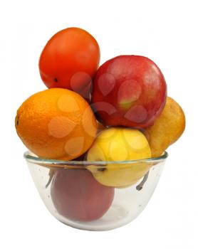 Royalty Free Photo of Fruit in a Glass Bowl
