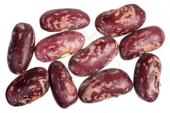 Royalty Free Photo of Spotted Beans on a White Background