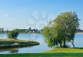 Royalty Free Photo of a Lake and a Small Island