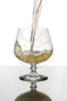Glass goblet, isolated on a white background.