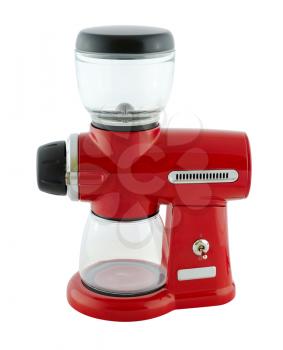 Kitchen appliances - Burr Coffee Mill, isolated on a white background