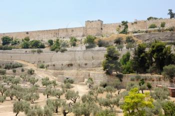 Jerusalem, view of the old city from the Mount of Olives