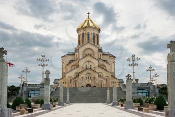The Cathedral of Tsmindа Sameba, Georgian Orthodox Church in Tbilisi
