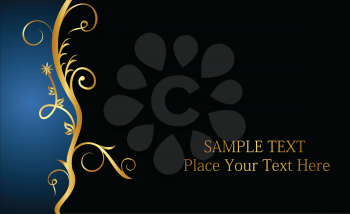 Royalty Free Clipart Image of a Luxury Business Card