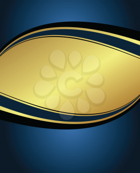 Royalty Free Clipart Image of  a Blue and Gold Background
