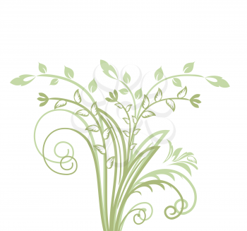 Royalty Free Clipart Image of an Ornate Floral Design