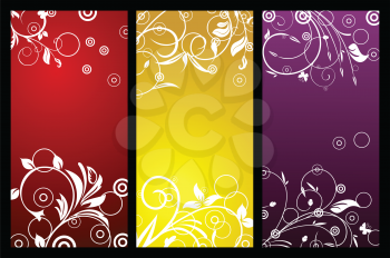 Royalty Free Clipart Image of Floral Backgrounds