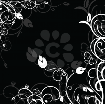 Royalty Free Clipart Image of a Floral Decorative Background