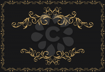 Royalty Free Clipart Image of a Gold Ornate Pattern