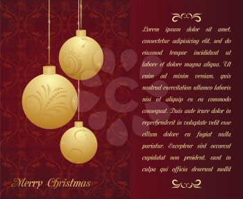 Royalty Free Clipart Image of a Christmas Template 