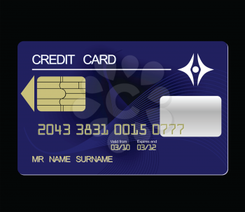 Royalty Free Clipart Image of a Credit Card