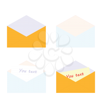 Royalty Free Clipart Image of Letters and Envelopes 