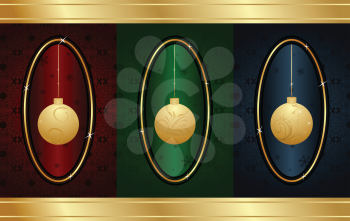 Royalty Free Clipart Image of Decorative Christmas Frames