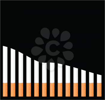 Royalty Free Clipart Image of a Diagram of Cigarettes