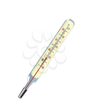 Royalty Free Clipart Image of a Medical Thermometer