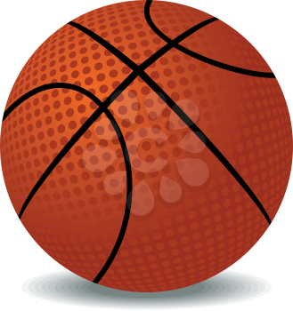 Realistic illustration of basket ball isolated on white background - vector