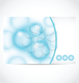 Illustration business card with transparent circles isolated - vector