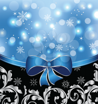 Illustration Christmas floral packing, ornamental design elements - vector