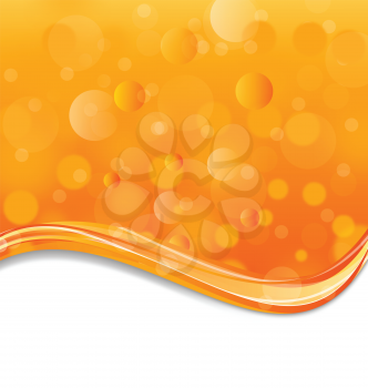 Illustration abstract orange background with light effect - vector