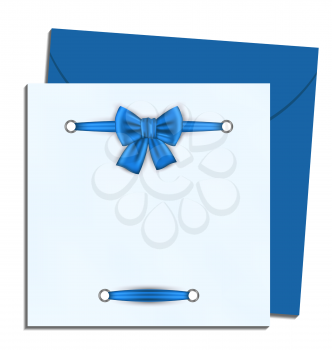 Illustration Christmas letter with gift bow - vector
