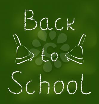 Illustration Back to school background with text and bells - vector