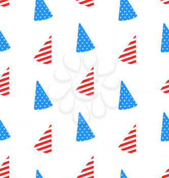 Illustration Seamless Texture Hudcap for Independence Day of America, US National Colors - Vector