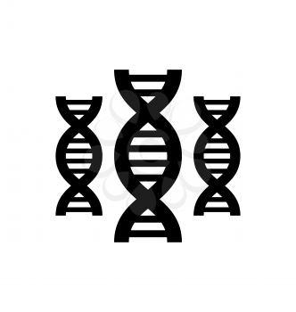Illustration Pictogram of DNA Symbol Isolated on White Background - Vector