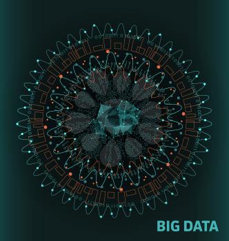 Big Data Visualization. Futuristic Infographic. Information Abstract Design - Illustration Vector