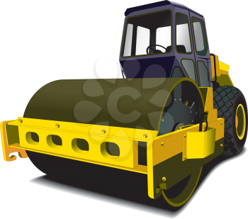 Royalty Free Clipart Image of a Steamroller