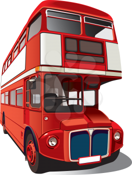 Royalty Free Clipart Image of a Double Decker Bus