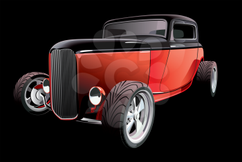 Royalty Free Clipart Image of a Classic Car