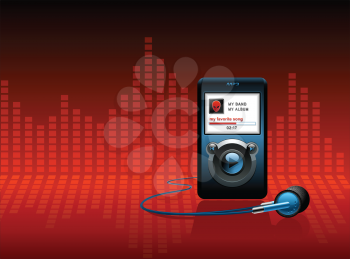 Royalty Free Clipart Image of an MP3 Player